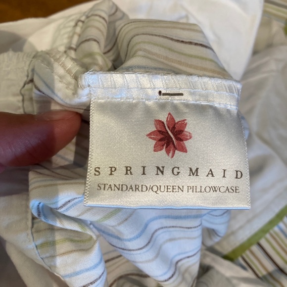 Vintage striped twin flat sheet - Springmaid flat sheet with one pillowcase - Picture 2 of 4